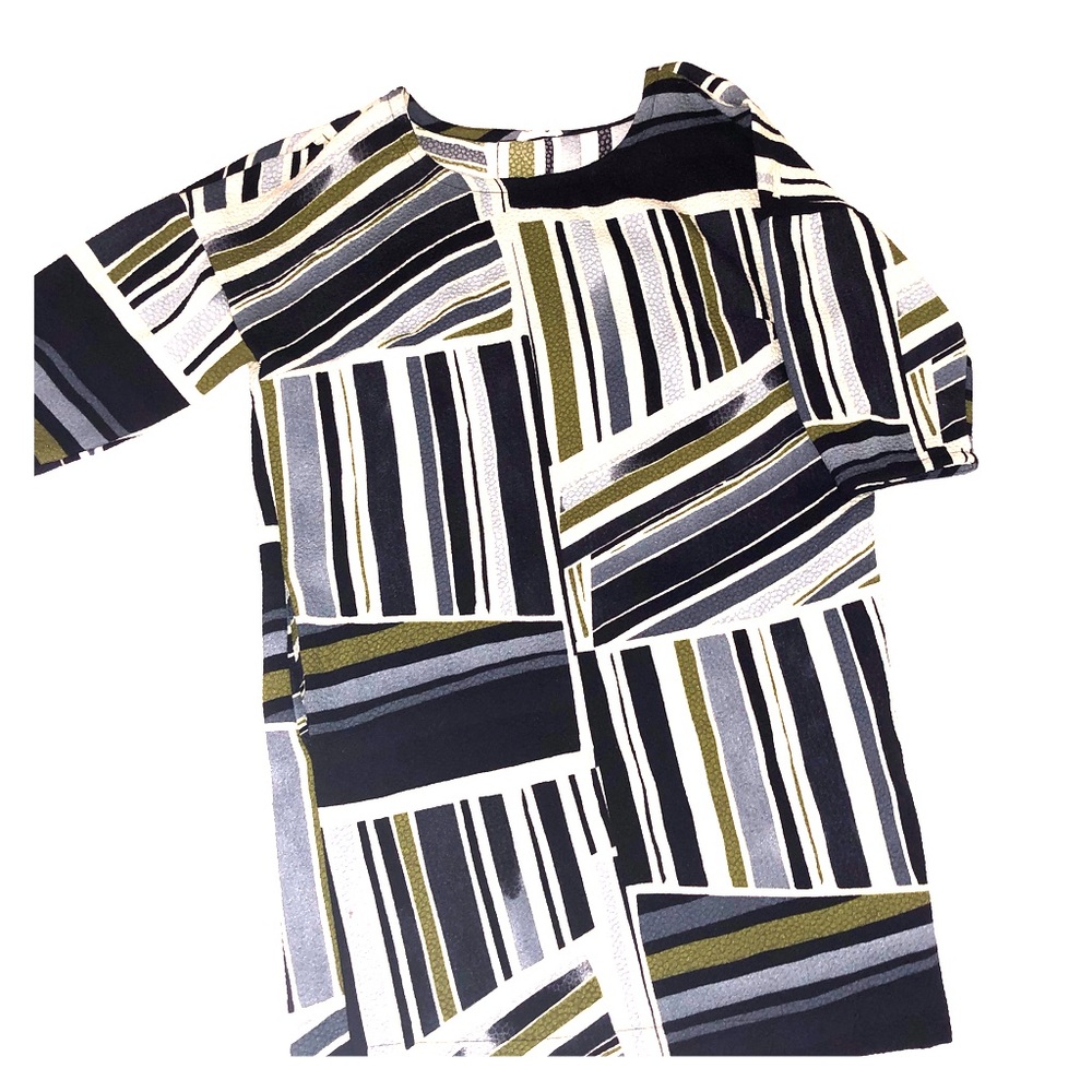 Multi-color Fall above knee dress